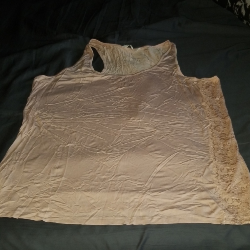 Peach Lace Design Tank